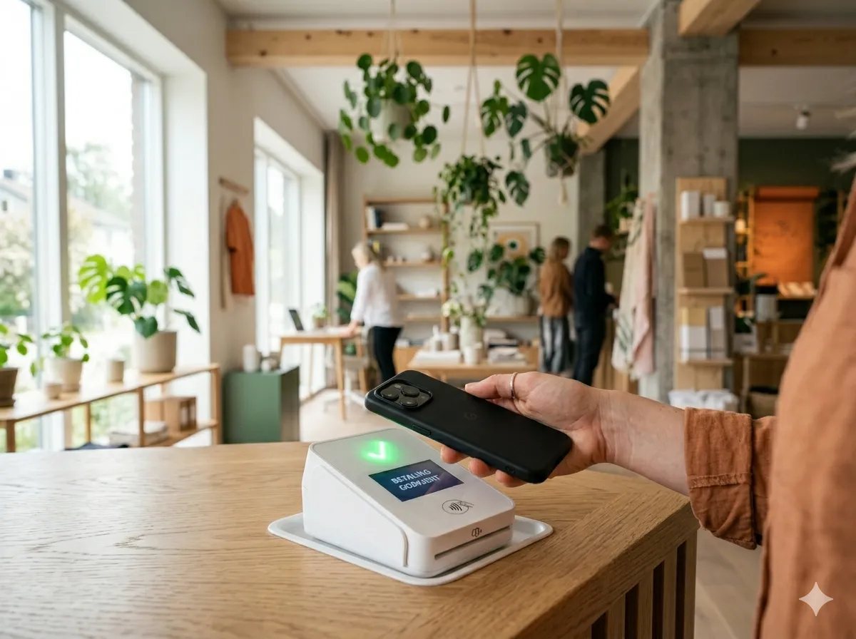 Digital gavekort fra Glede brukt i butikk via mobil