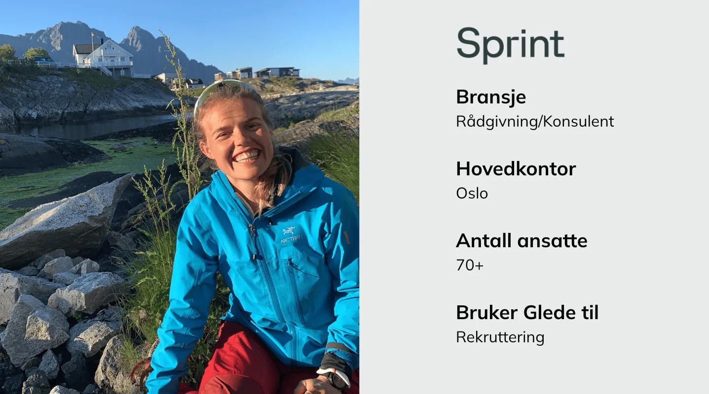 Hvordan Sprint bruker Glede til å gi kandidater en god opplevelse med rekrutteringsprosessen