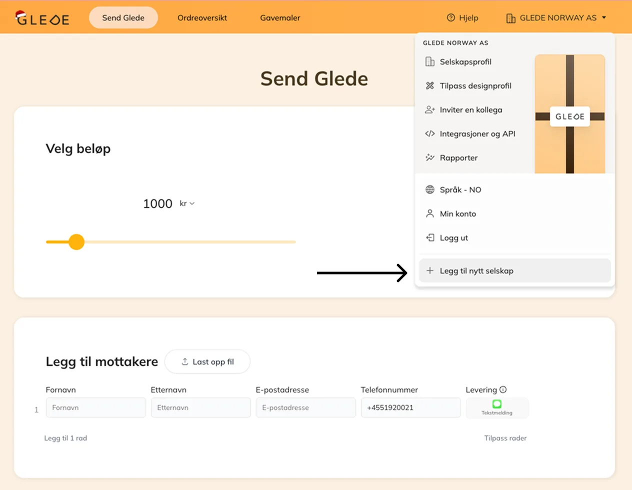 Hvordan legge til flere selskaper på Glede-plattformen - enkelt og gratis