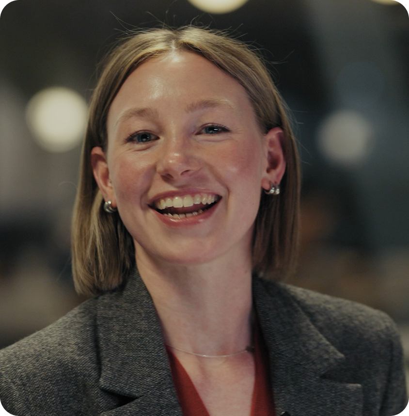 A smiling woman