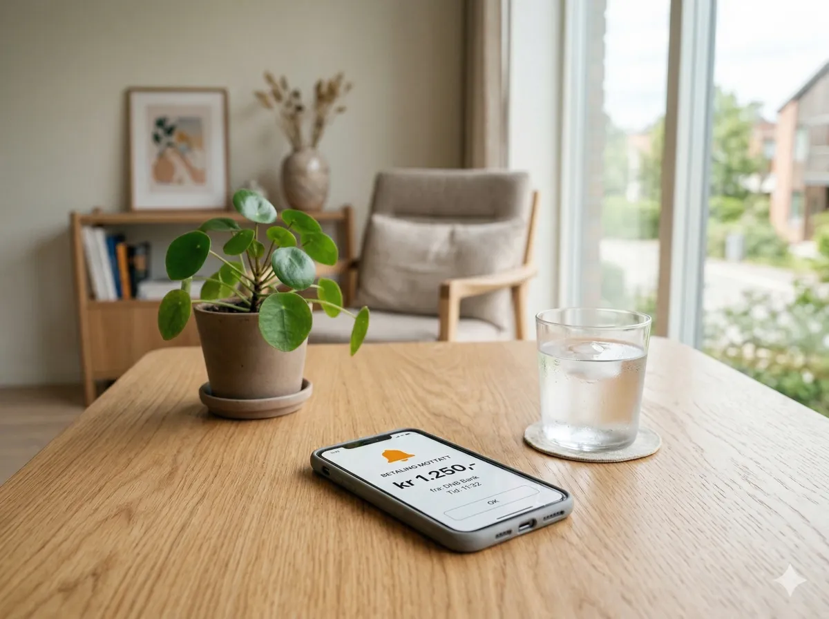 Se saldo i appen. Motta varsler for å huske gaven.